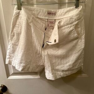 Merona White Bermuda Shorts with Textured Fabric